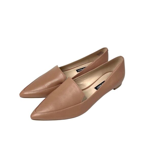 Nine West Abay Smoking genuine leather Flats loafers Size 7.5 barely nude neutra - Picture 10 of 10